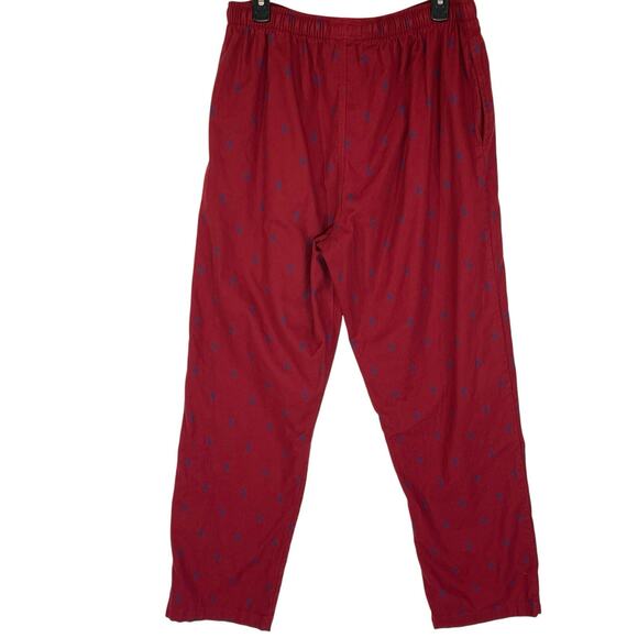 POLO RALPH LAUREN Men’s Red and blue logo flannel sleep pants large - Picture 4 of 4
